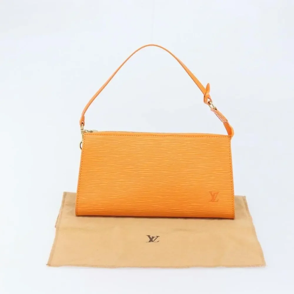 Louis Vuitton Epi Pochette Accessoires Pouch Orange Mandarin
